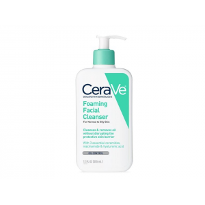 CERAVE FOAMING FACIAL CLEANSER FOR NORMAL TO OILY SKIN OIL CONTROL 236 ML / 8 FL OZ